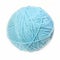 Clew of woolen thread isolated on a white background. Blue ball of woolen