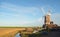 Cley windmill and marshes North Norfolk England.