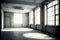 clic dilapidated interior in bright empty room in office