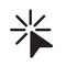 Click arrow icon, cursor clicking icon vector