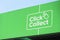 Click collect online shopping shop mall quick easy green sign