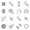 Click cursors icons set, monochrome style