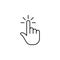 Click, finger, gesture, hand, one outline icon. Element of simple icon for websites, mobile app, info graphics. Signs and symbols
