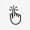 Click finger hand press or push vector icon