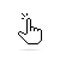 Click finger like black pixel art icon