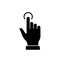 Click Gesture, Hand Cursor of Computer Mouse Black Silhouette Icon. Pointer Finger Glyph Pictogram. Swipe Double Press