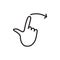 Click gesture icon vector logo template