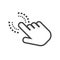 Click hand icon. Cursor finger sign flat vector.