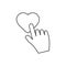 Click heart icon vector