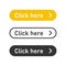 Click here button. Yellow banner icon. Web buy line symbol in vector flat