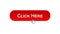 Click here web interface button clicked mouse cursor, red color, advertising