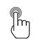 Click icon, finger press, hand click, button, touch vector symbol isolated on white background