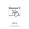click icon vector from interface browser collection. Thin line click outline icon vector illustration. Linear symbol for use on