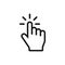 Click icon vector. select, press, finger symbol for website and mobile app