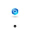 Click internet icon. Switch on symbol in blue hexagon glossy button. Switch on symbol.