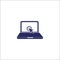 Click laptop icon isolated sign symbol.