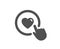 Click like icon. Love symbol. Vector