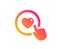 Click like icon. Love symbol. Vector