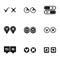 Click and selection icons set, simple style