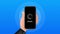 Click smartphone. Empty screen, phone mockup. Device mockup. Cursor icon . Hand pointer stock illustration.