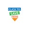 Click to save here icon.