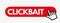 Clickbait icon with cursor arrow and click button