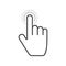 Clicking hand icon. Tap or press hand vector. Touch something with finger. Vector EPS 10