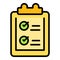 Client clipboard icon vector flat