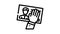client data theft kyc line icon animation