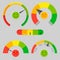 Client feedback emotion pain scales isolated on background