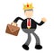 client is king businessman people cartoon doodle flat design vector illustration