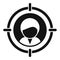 Client online target icon simple vector. Criminal process