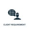 Client Requirement icon. Monochrome simple Web Development icon for templates, web design and infographics