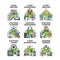 Client Services Set Icons Vector Illustrations