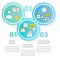 Clients engagement platform features blue circle infographic template