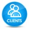 Clients (group icon) elegant cyan blue round button