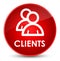 Clients (group icon) elegant red round button