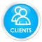 Clients (group icon) premium cyan blue round button