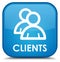 Clients (group icon) special cyan blue square button