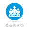 Clients sign icon. Group of people symbol.