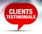 Clients Testimonials Red Bubble Background