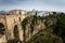 Cliff, bridge, and city Tajo Gorge at Ronda, Spain