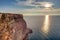 The cliff coast of Lampedusa