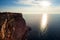 The cliff coast of Lampedusa