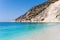 Cliff coast at the Myrtos beach on Kefalonia island