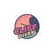 Cliff diving on the beach logo designs, palm and ocean view