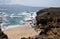 Cliff eroding into beach