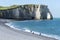 The cliff of Falaise d`Aval in Etretat, France