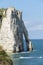 The cliff of Falaise d`Aval in Etretat, France