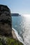 The cliff of Falaise d`Aval in Etretat, France